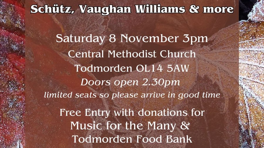 CHARITY CONCERT:Supporting Music for the Many and Todmorden Food Bank and Drop In